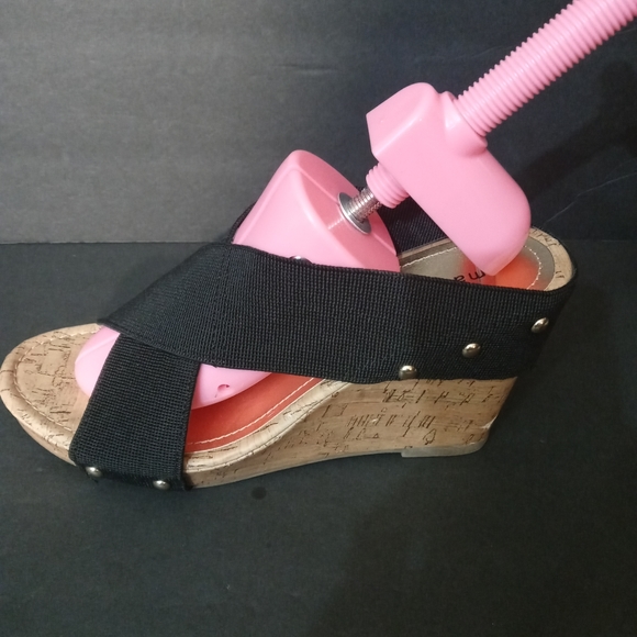 Madden Girl Shoes - Madden Girl Nautic Wedge Sandal Cork Black Strap Stud Slide Open Toe Slip On